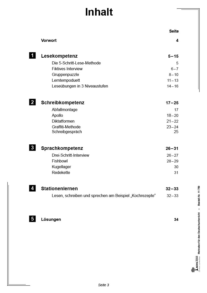 Methoden für den Deutschunterricht