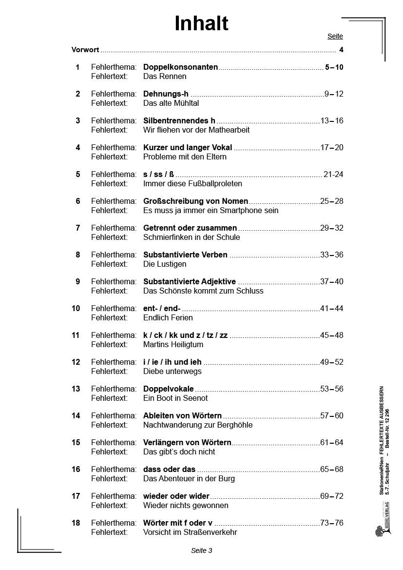 Stationenlernen Fehlertexte Ausbessern Klasse 5 7