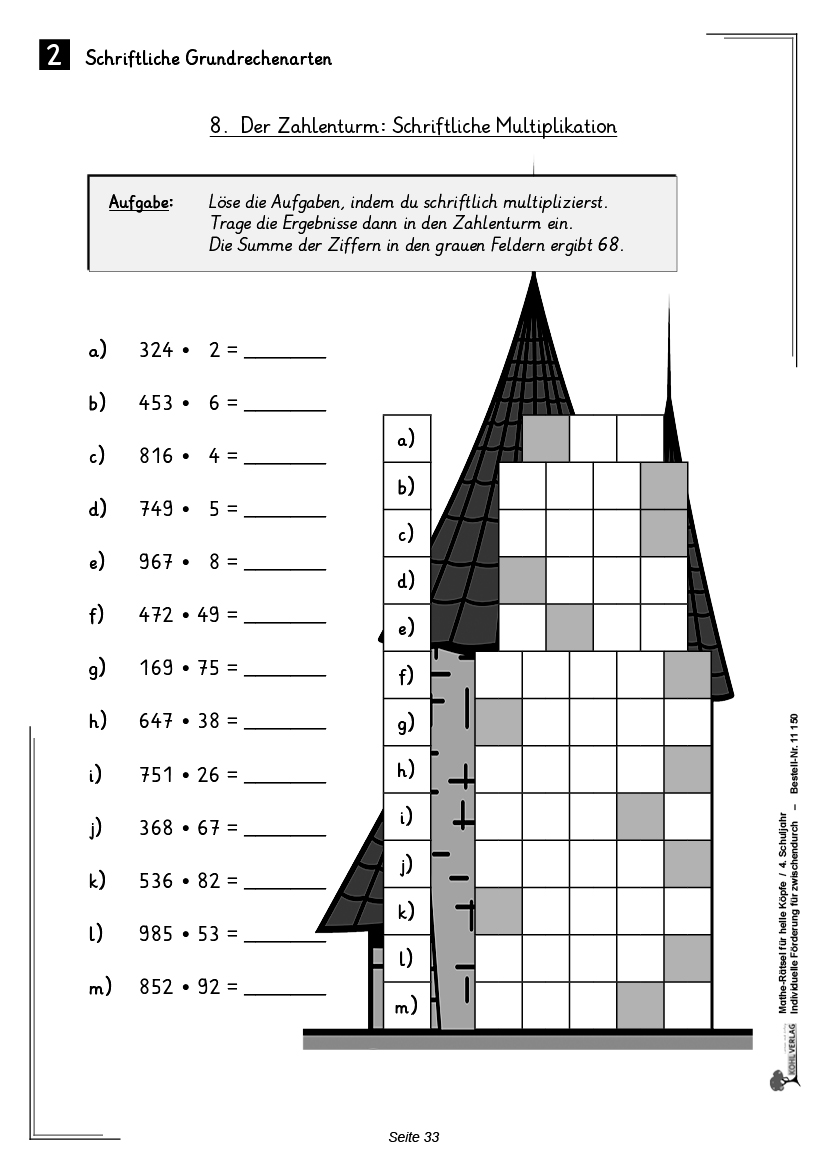 Mathe-Rätsel für helle Köpfe / Klasse 4