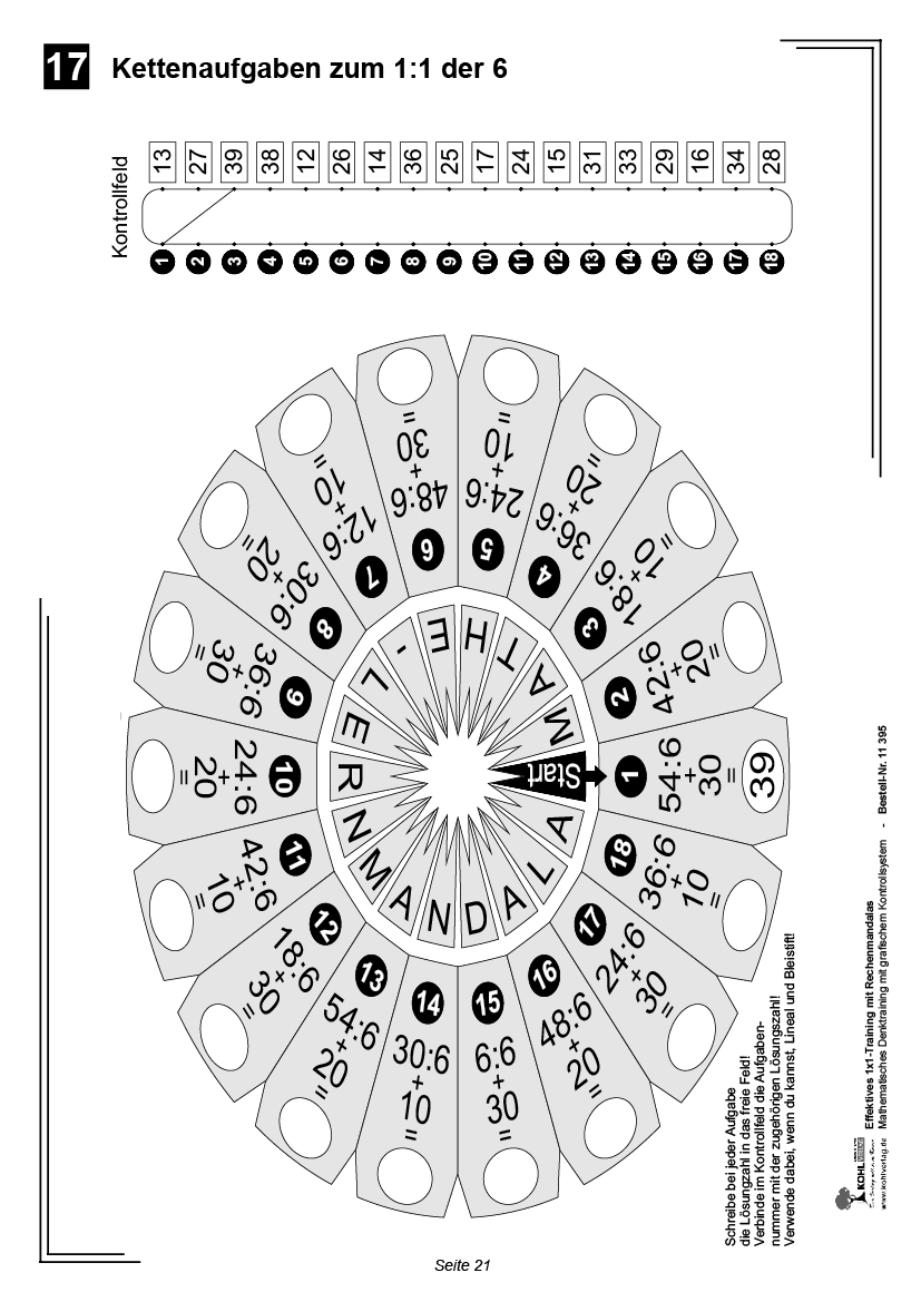 Effektives 1x1-Training mit Rechenmandalas