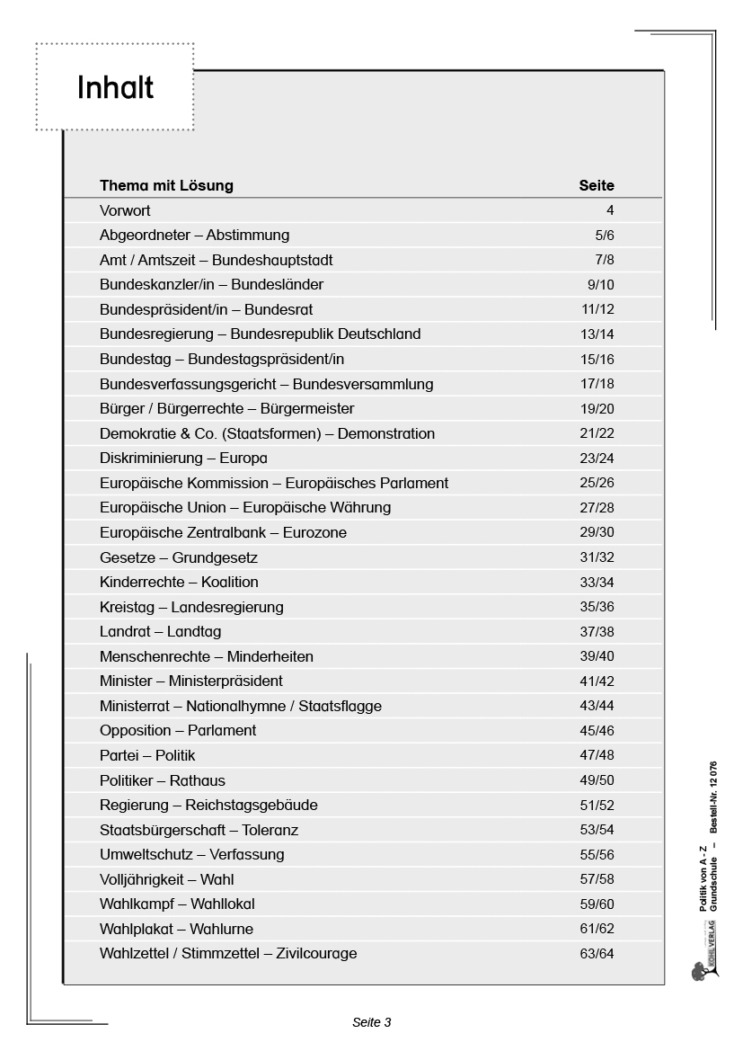 Politik von A bis Z  / Band 1