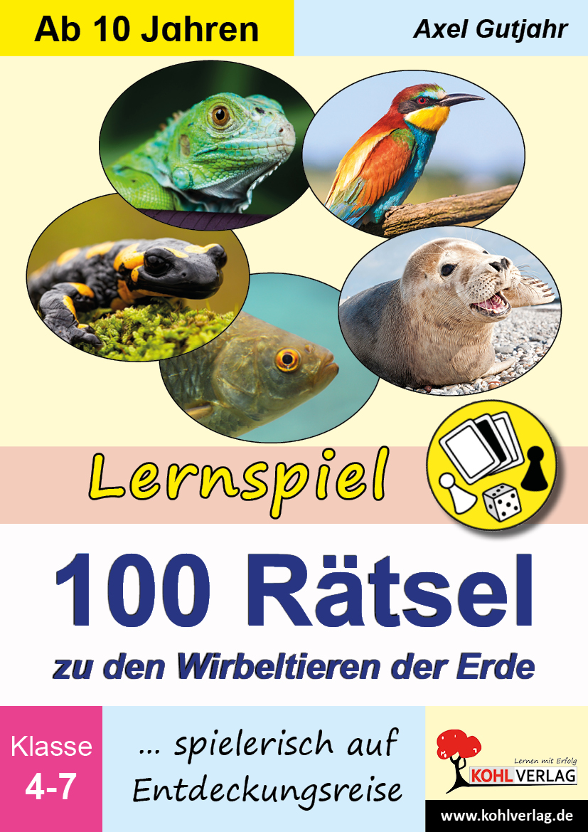 Lernspiel 100 Rätsel zu den Wirbeltieren der Erde