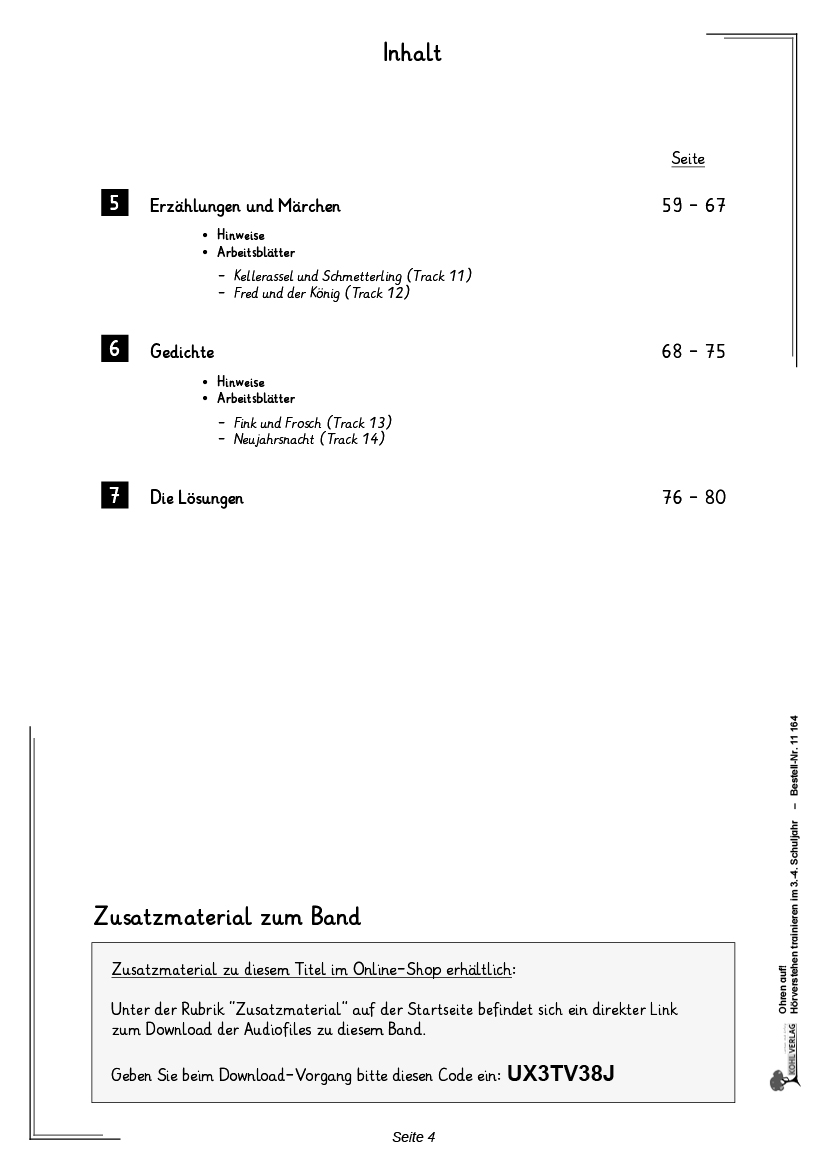 Ohren auf! - Hörverstehen trainieren / Klasse 3-4