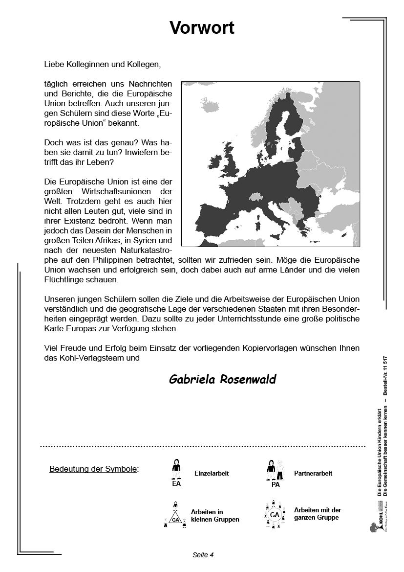 Die Europäische Union Kindern Erklärt