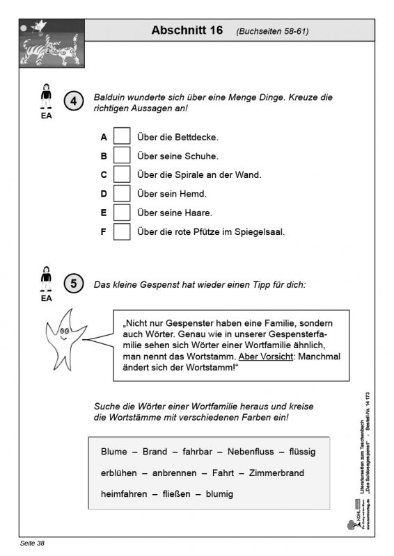 Das Schlossgespenst - Literaturseiten