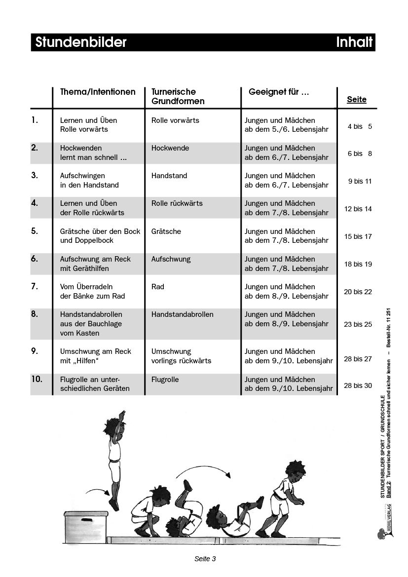 Stundenbilder Sport 2 - Grundschule