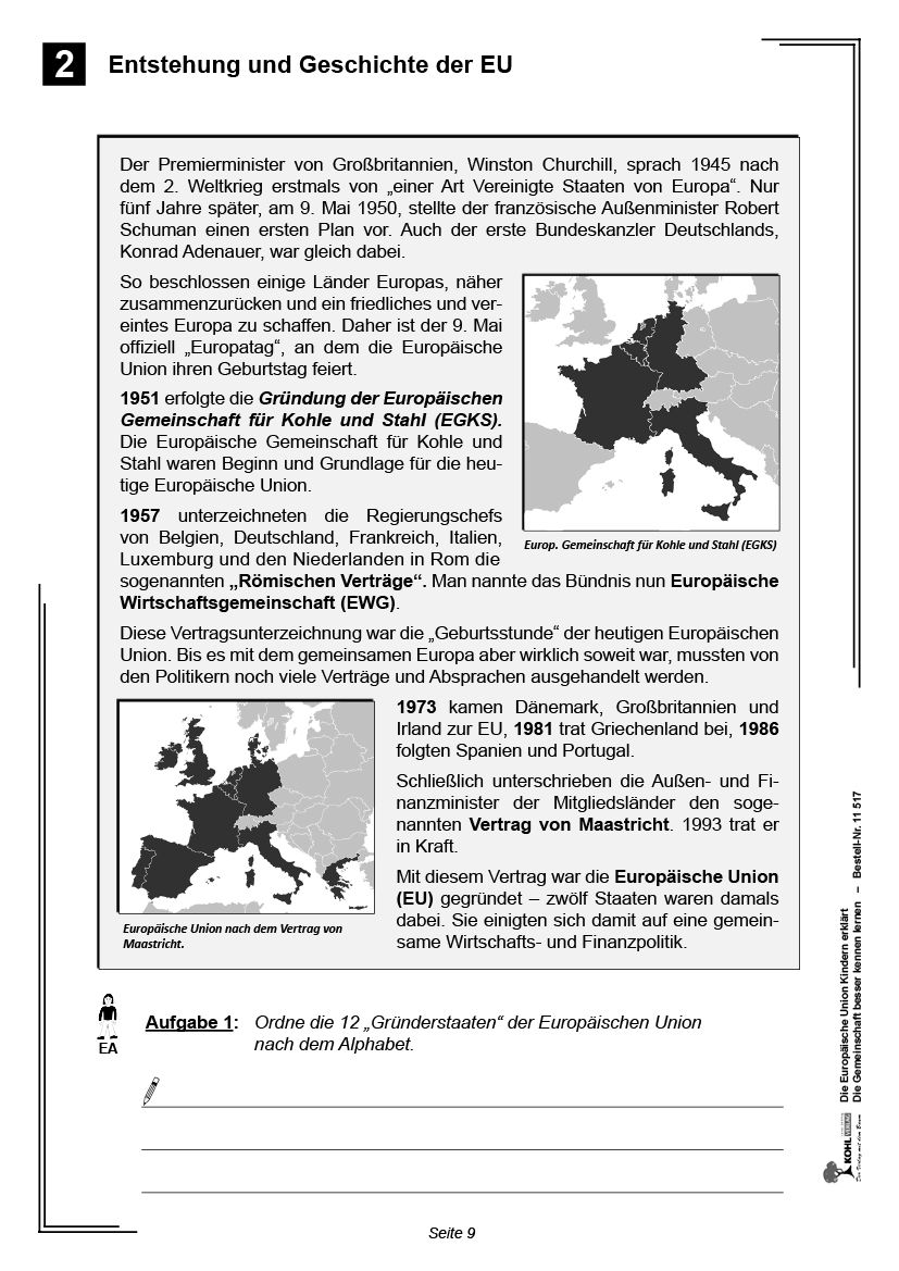 Die Europäische Union Kindern Erklärt