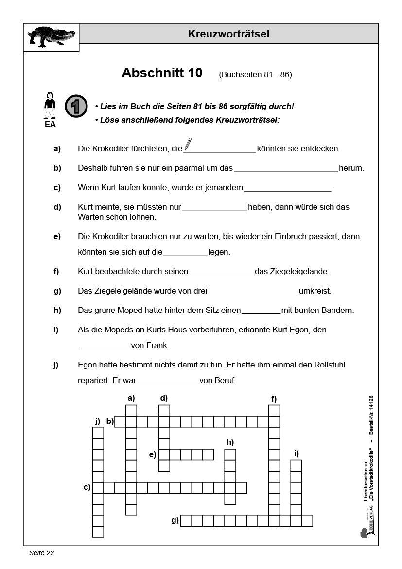 Vorstadtkrokodile Arbeitsblätter Kostenlos
 Die Vorstadtkrokodile Literaturseiten